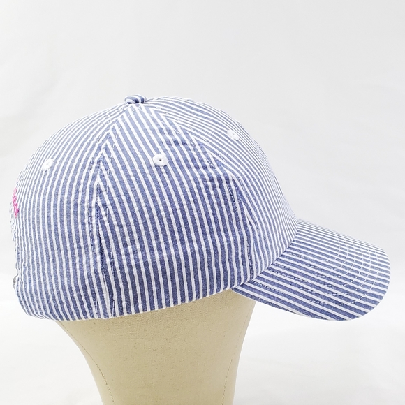 Woman's Vineyard Vines Logo Stripe Basketball Cap - Picture 3 of 8